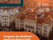 Programul Serviciul Stare Civilă pentru următoarele zile libere / Ünnepi nyitvatartás az Anyakönyvi Hivatalban