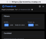 ALEGERI 2024: rezultate cumulate pe prezenta.roaep.ro