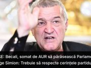 Gigi Becali, somat de AUR să părăsească Parlamentul: George Simion impune disciplina de partid