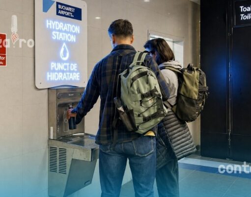 Epoca apei de 15 lei a trecut: în aeroporturile din București, pasagerii își pot umple gratuit sticlele cu apă potabilă