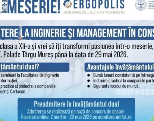UMFST Târgu Mureș lansează un nou program de licență în învățământ dual