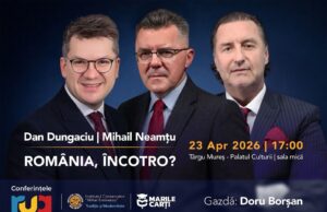 „România, încotro?” Dezbate viitorul țării și lansează cartea „America lui Trump vs. lumea lui Soros” la Târgu Mureş