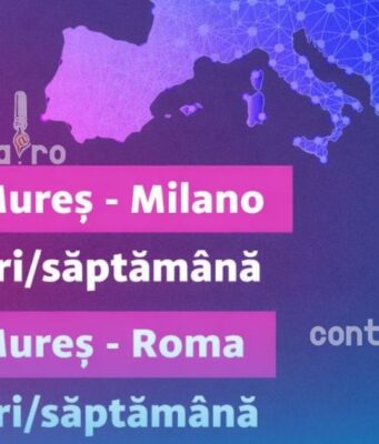 Aeroportul Transilvania Târgu Mureș suplimentează zborurile spre Italia